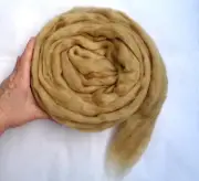 28 micron soft wool roving natural caramel brown felting/spinning 100g/3.5oz