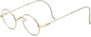 [FONEX] Titanium Glasses Frame Men,Vintage Retro Round Ultralight Optical Eyeglasses Women Vintage Eyewear