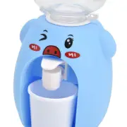 (Blue Pig)Mini Cartoon Drink Water Dispenser Toy Simulation Water Dispenser
