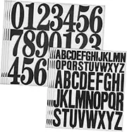 SHINEOFI 8 Pack Adhesive Letters Stickers Small Number Stickers Strong Adhesion Letter Decals Easy to Apply