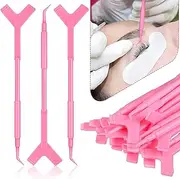 30 Pieces Y Shape Eyelash Lift Tool Eyelash Brush Eyelash Lift Eyelash Lifting Tool Brush Silicone Grafting Eyelash Lift Brush for Eyelash Extension Makeup Tool (Pink)