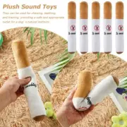 1/5pcs Interactive Cigarettes Dog Toy Teething Toys Funny Plush Squeaky UK I2G8