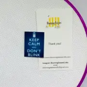 Magnetic Needle Minder Cross Stitch Keep Calm from Dr. Who / Fridge Magnet