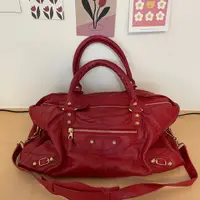 在飛比找PopChill優惠-[二手] 巴黎世家Balenciaga 紅色金釦Part t