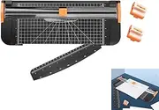 A4 Paper Cutter with Safety Protection Device and Side Ruler, Suitable for Craft Paper, Cards, Coupons, and Labels (Black)