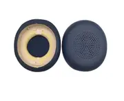 1Pair Leather Ear Pads for Jabra ELITE 45H Evolve2 65 Headphone Elastic Foam Earpads Ear Pads Sponge Cushion Replacement - Navy Blue