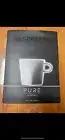 Nespresso Pure Collection Set Of 2 Pure Espresso Cups & Saucers 80ml White NEW