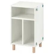 SMUSSLA bedside table/shelf unit, white