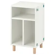 SMUSSLA bedside table/shelf unit, white