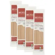 DeLallo Whole Wheat Linguine, 1 lb. Bag, 100% Organic, Whole Grain (4-Pack)