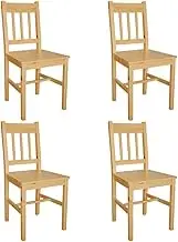 Dining Chairs 4 pcs Pinewood,Pine Wood Dining Chair Set of 4 with Ergonomic Design for Dining and Kitchen Dining Furniture, Dining Chairs