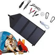 Solar Charger Panel - Foldable Battery, USB Output | High-Efficiency 100W Solar Charging Device With Integrated Converter, Lightweight Power Source During Road Adventures, Remote Hiking, Outdoor