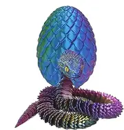 Printed Egg with Snake Inside, Printed Animal Snake Egg, Flexible Articulated Snake Fidget Toy for Adults and Kids, Cute Printed Snake with Egg Desk Decoration for Home Office