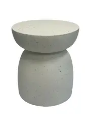 Mushroom Stool Pot Holder White with Fleck