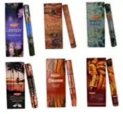 TRIDEV 6Box Fragrance Handmade Natural Masala Incense Sticks 6 Box 6 Fragrance