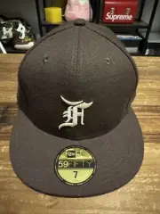 New Era 5950 FOG Essentials Fear of God Fitted Hat Brown Size 7 Brand New
