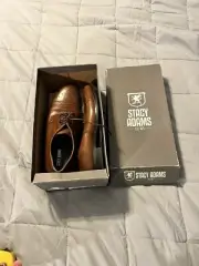 Stacy Adams Men shoes Cognac Garrison Wingtip Leather Oxford 24916-221 Size 9M