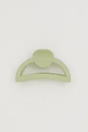 Green Matte Semicircle Hair Claw