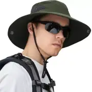 Sun Hats for Men Women, Wide Brim Bucket Hats UV 6 3/4-6 7/8 1pack-army Green