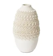 E Style Hakaku Vessel Porcelain Flower Vase Centerpiece Home Decor 36cm White