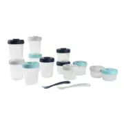 Beaba 8 Piece Toddler Stackable Clip Food Storage Jars 150ml & 250ml