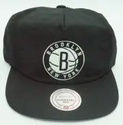 NBA Brooklyn Nets Mitchell & Ness Adult Nylon Adjustable Cap Hat M&N NEW!
