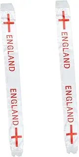 Anneome 2pcs Fans Scarf England Soccer Patriots Knit Scarfs Soccer Game Scarf Soccer Fan Scarfs Soccer Cheering Items Jersey Scarf Soccer Party Decorations Satin Brazil Football