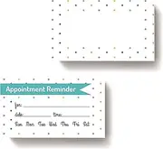 ITZAMNA Appointment reminder card 100 dot design (GREEN)