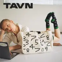 在飛比找ETMall東森購物網優惠-TAVN 15-min break刺繡撞色帆布袋Break 