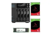 Asustor Lockerstor 4 Gen 2 AS6704T 4-Bay NAS With 2x 4TB NAS HDD + 480GB NVME