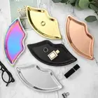 Stainless Steel Lip Shaped Jewelry Tray Home Cosmetic Metal Tr_f6