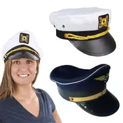 Captain Hat Adult Party Costume Cosplay Skipper Sailor Ship Cap Air force pilots