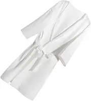 [LIFKOME] Sweat Steaming Robe Disposable Towelling Bathrobe Spa Salon Wrap Easy to Carry for Hotel Travel Use White
