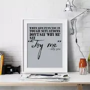 Miley Cyrus Inspirational Wall Art Print Motivational Quote Poster Decor Gift