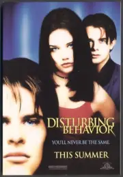 Modern FILM POSTER Postcard: DISTURBING BEHAVIOR (Katie Holmes, James Marsden)