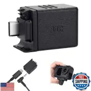 JJC 3.5mm Audio Adapter Mic Adapter for DJI Osmo Action 4 Osmo Action 5 Pro,