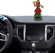 Car Dashboard Accessories Cute - Swinging Figurines Hawaii Girl Car Decor,Collectible Figurines, Solar Powered Dashboard Ornaments Desk Decor, Car Interior Accessories