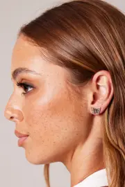 Silver Butterfly Earrings - Size ONE, Women's Ring