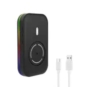 Mouse Jiggler for Laptop Undetectable, Mouse Mover Pad Moves Randomly, RGB ON/Off Interval Timer, USB-C Automatic Simulator Shaker