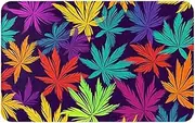 Front Door Mat Indoor Outdoor Welcome Mat Non Slip Floor Mat Bright Colorful Weed Pattern Doormat for Entryway Rug Inside Outside Entry, Porch, Bathroom Rug Carpet 20"x31.5" Mat