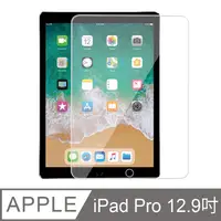 在飛比找PChome24h購物優惠-iPad Pro 12.9吋 全透滿版鋼化玻璃保護貼(有Ho