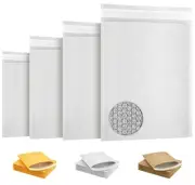 White Kraft Bubble Mailer Envelopes, 14.25 x 19 Inches. 100 Pack
