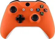 eXtremeRate Orange Soft Touch Front Housing Shell Case for Xbox One S/X Controller, Comfortable Replacement Kit Faceplate Cover for Xbox One Wireless Controller Model 1708 - Controller NOT Included