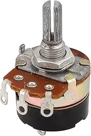 Aexit 5K (Potentiometer) Ohm 3 Terminals Dial Rotary Audio Single Linear (55ry635qf543) Taper Potentiometer