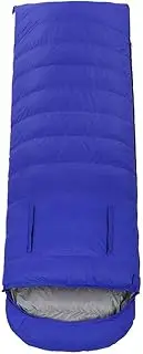 Envelope Leak Hand Duck Down Sleeping Bag Outdoor Adult Keep Warm Equipment Duck Down 1000g-2500g Nylon Cloth, Blue, 1800g