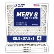 Filter King 28.5x37.5x1 Air Filter 4-PACK MERV 8 Actual Size 28.5 x 37.5 x .75"