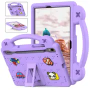 Portable Tablet Case with Handle Stand for Samsung Galaxy A9 Plus -LightPurple