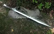 36'' Handmade Carbon Steel Full Tang Hunting SWORD With Sheath Fixed Blade