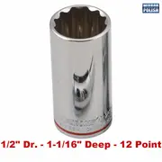 Kincrome K2996 - Deep Socket 1/2" Drive 1-1/16" (Mirror Polish)
