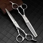 Hair Cutting Scissors 6 Inch Professional Barber Shears, Thinning & Styling Tool, omic Handle, Sharp Stainless Steel Blades for Hairdressing, Precision Cutting